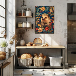 Enchanted Hedgehog Wall Art in Bloom