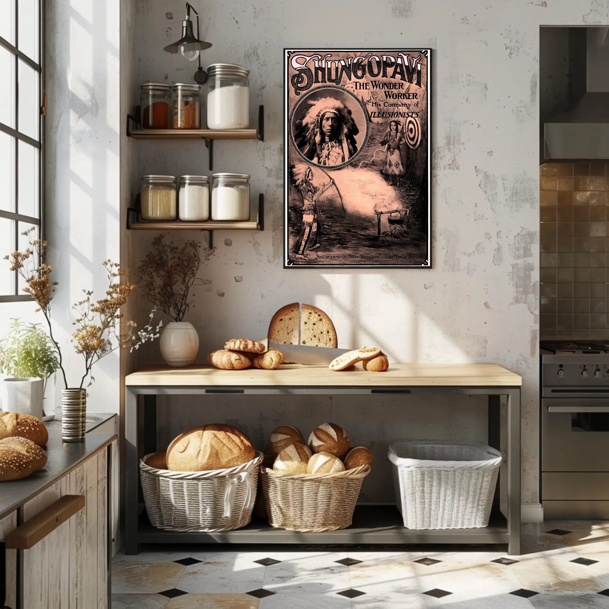 Mystical Native American Magic Show Cultural Heritage Poster