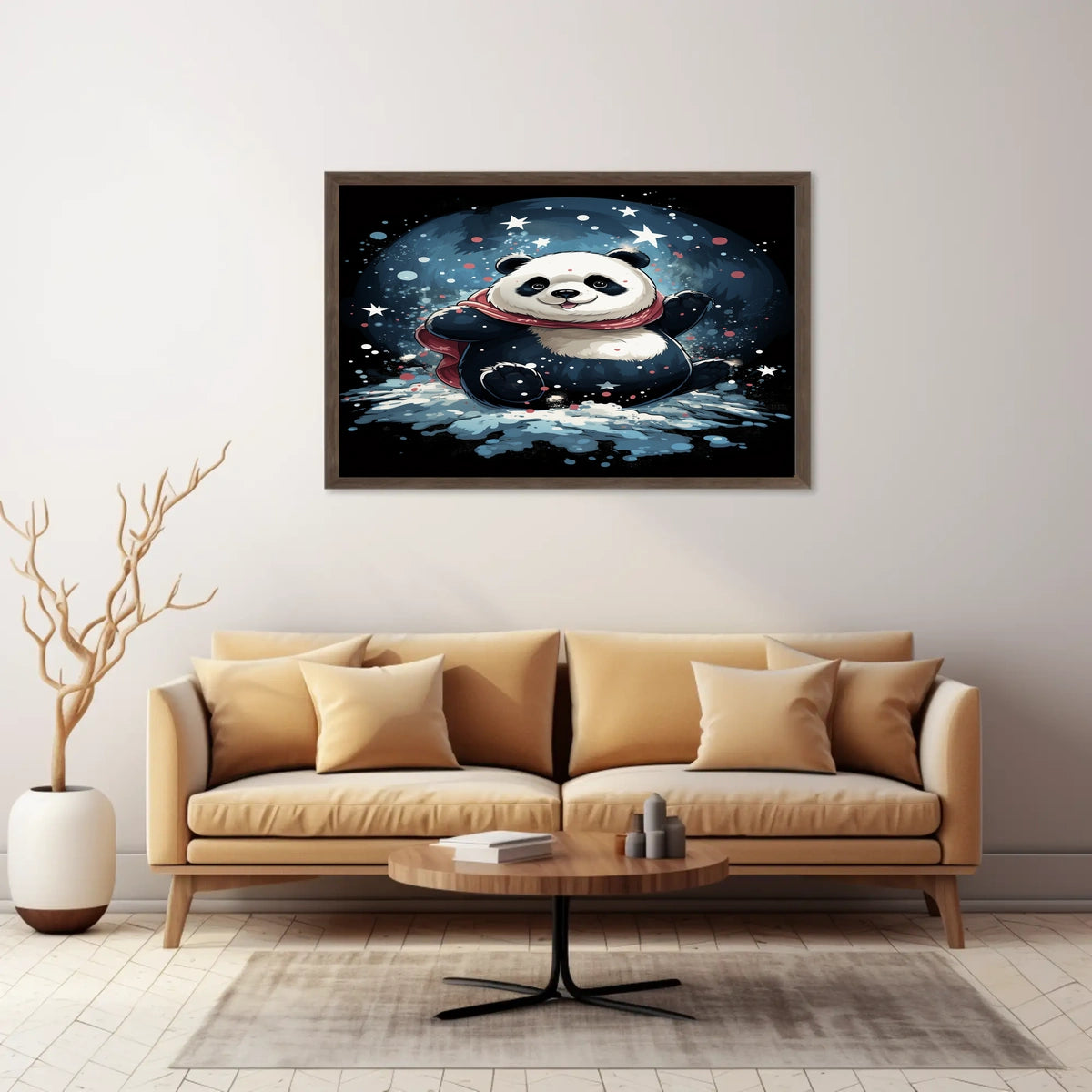 Starry Night Panda Poster