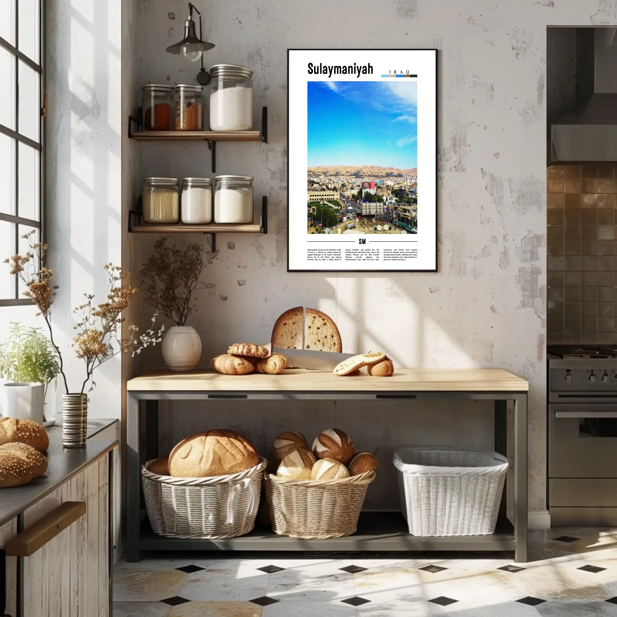 Sulaymaniyah Cityscape: Dynamic Kurdistan Travel Poster PosterGoat