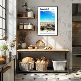 Sulaymaniyah Cityscape: Dynamic Kurdistan Travel Poster PosterGoat