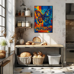 Papillon Mosaic Art Poster