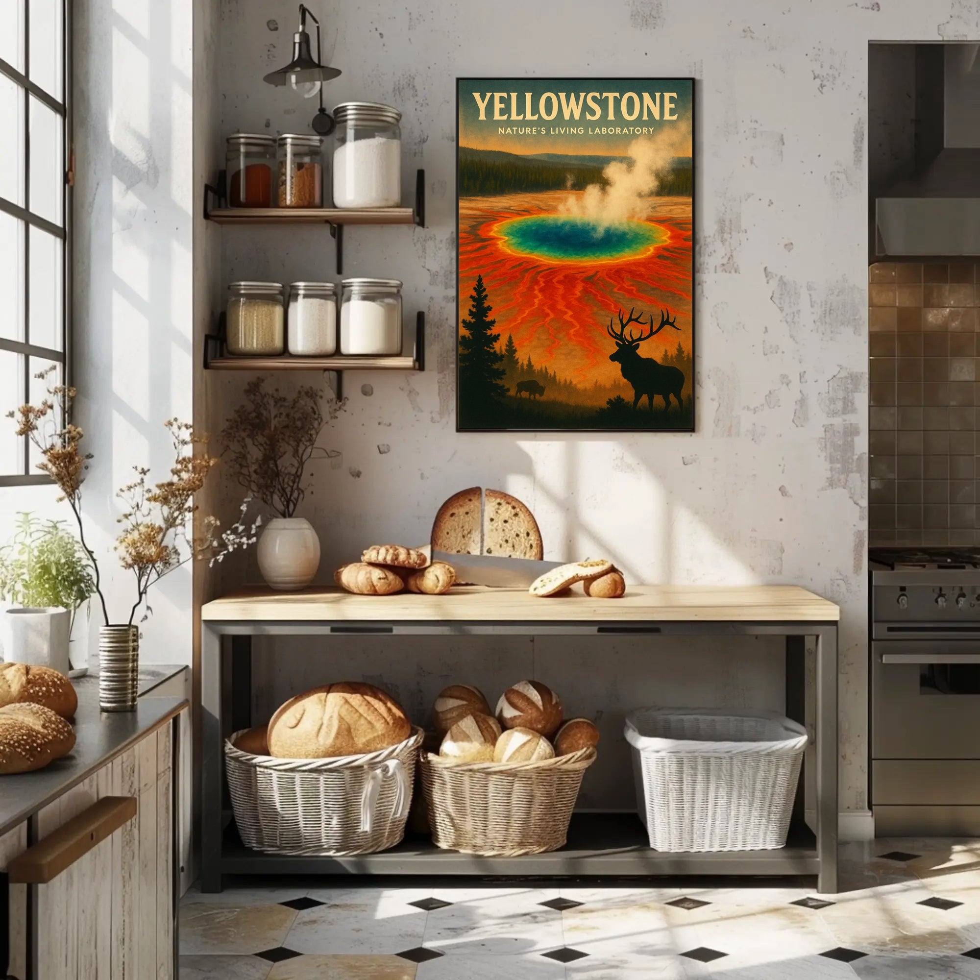 Yellowstone Natures Living Laboratory Poster PosterGoat