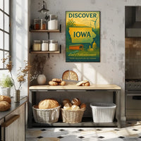 Discover Iowa: Vintage Travel Poster