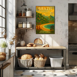 Brazil's Vibrant Adventure Travel Poster