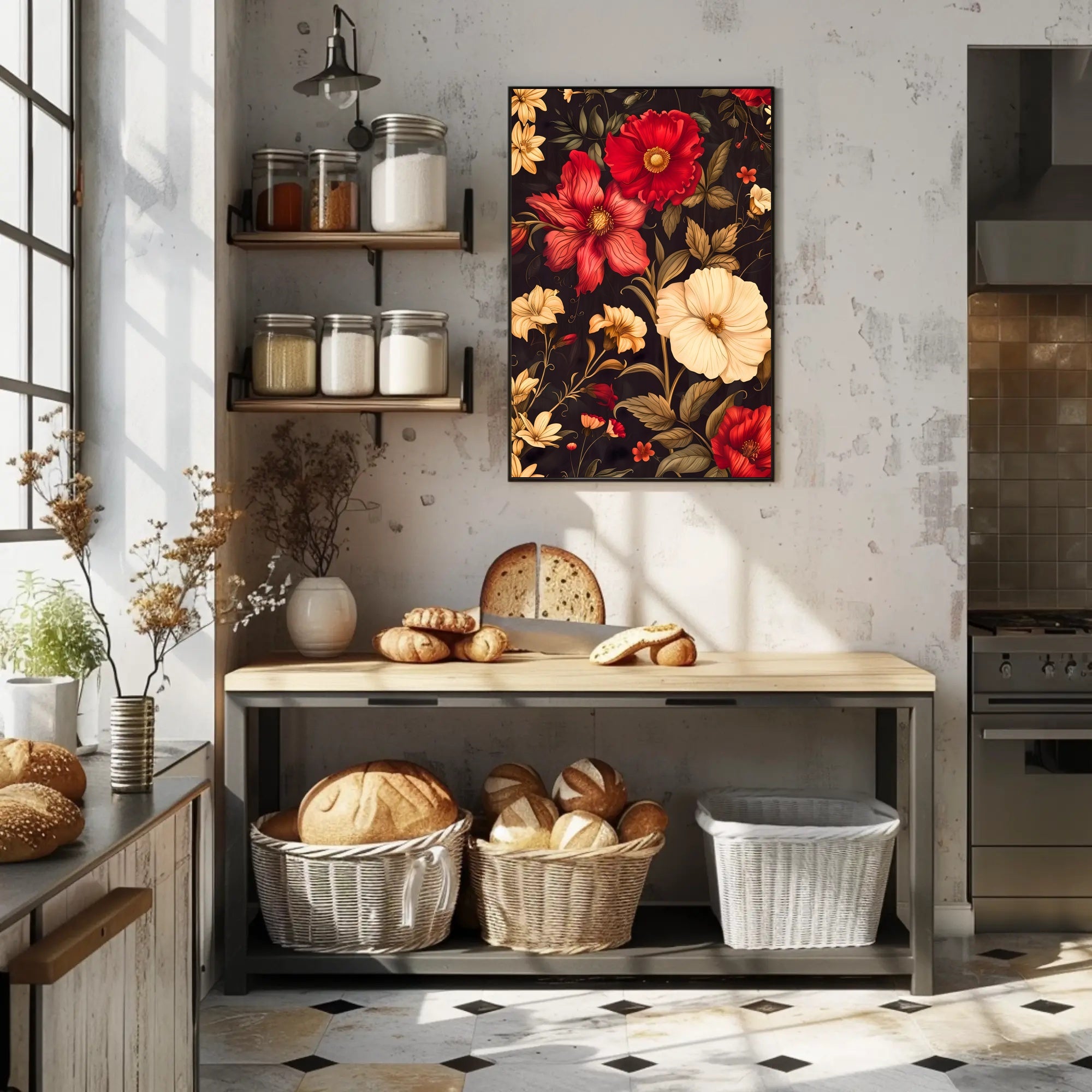 Floral Elegance Wall Art Print for Home Decor