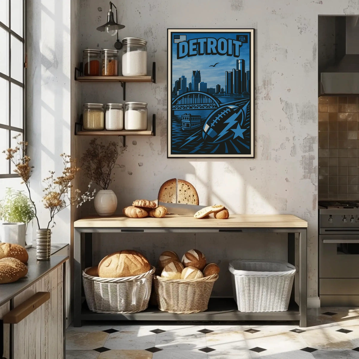 Detroit Cityscape Poster
