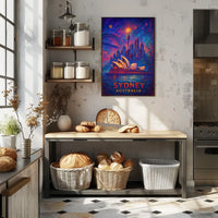 Sydney Opera House Vibrant Artistic Poster Print