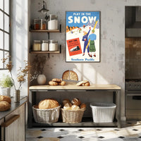 Play in the Snow with Southern Pacific Poster PosterGoat