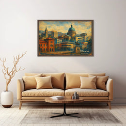 Maseru Cityscape Maseru Skyline Digital Painting Collectors Travel Decor Cultural Heritage Poster