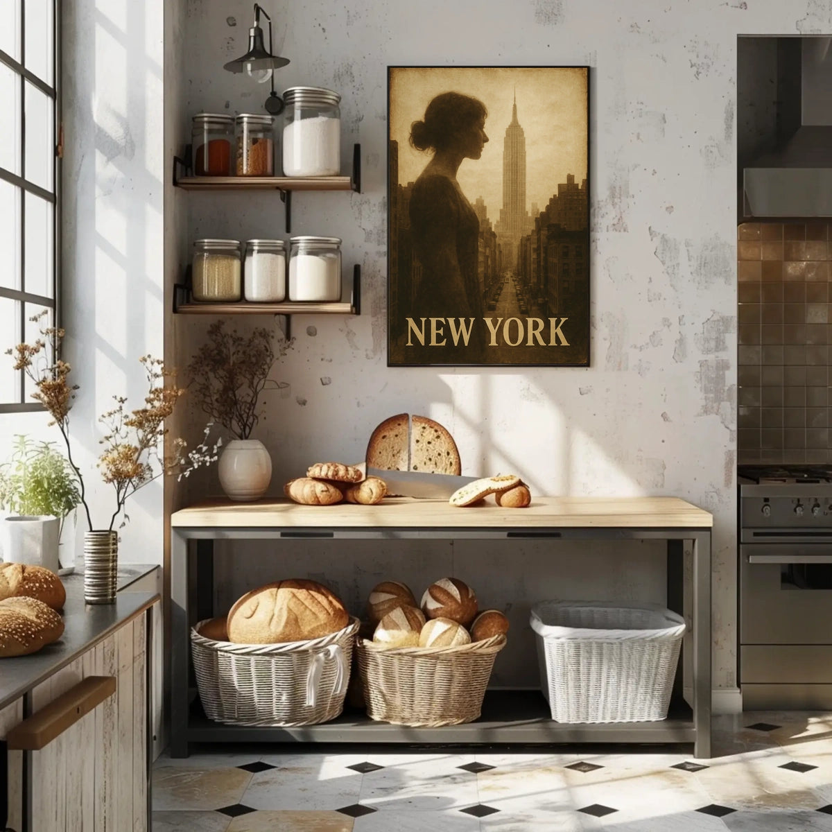 New York Silhouette Poster