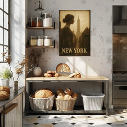 New York Silhouette Poster