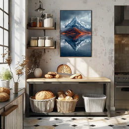Mountain Reflection Landscape Art Print - National Park Poster PosterGoat