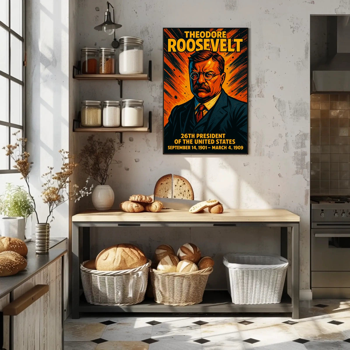 Theodore Roosevelt 26th President Poster Wall Art Decor