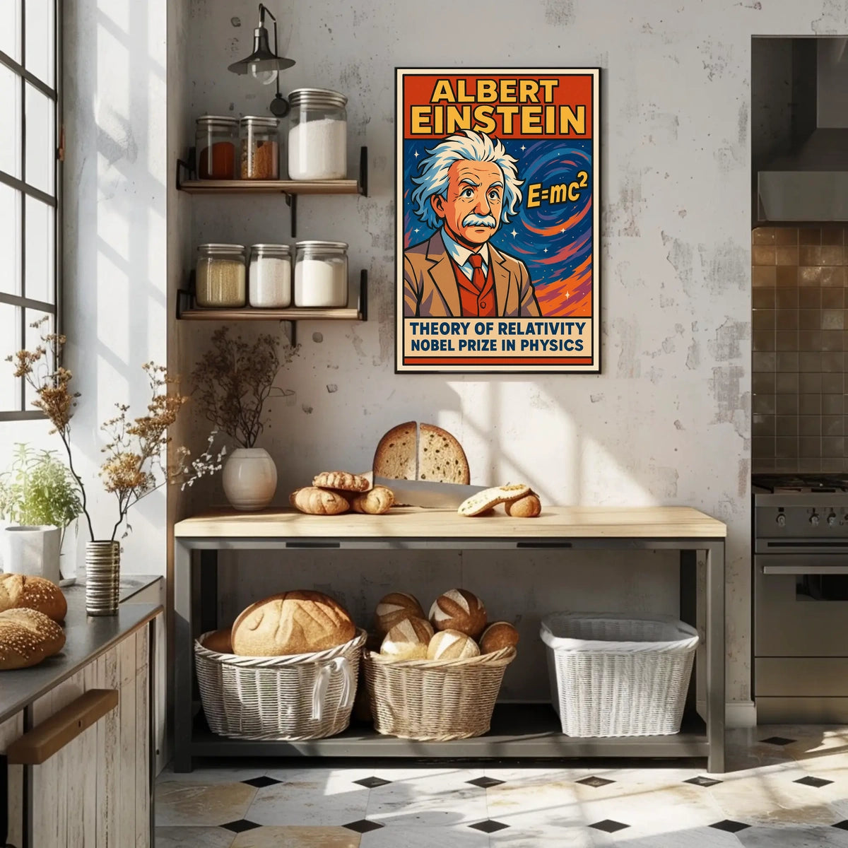 Albert Einstein Relativity Theory Vintage Educational Scientific Print Wall Art Scholarly Poster