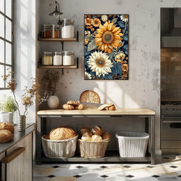Sunflower Sunshine Vibes: Abstract or Artistic Poster