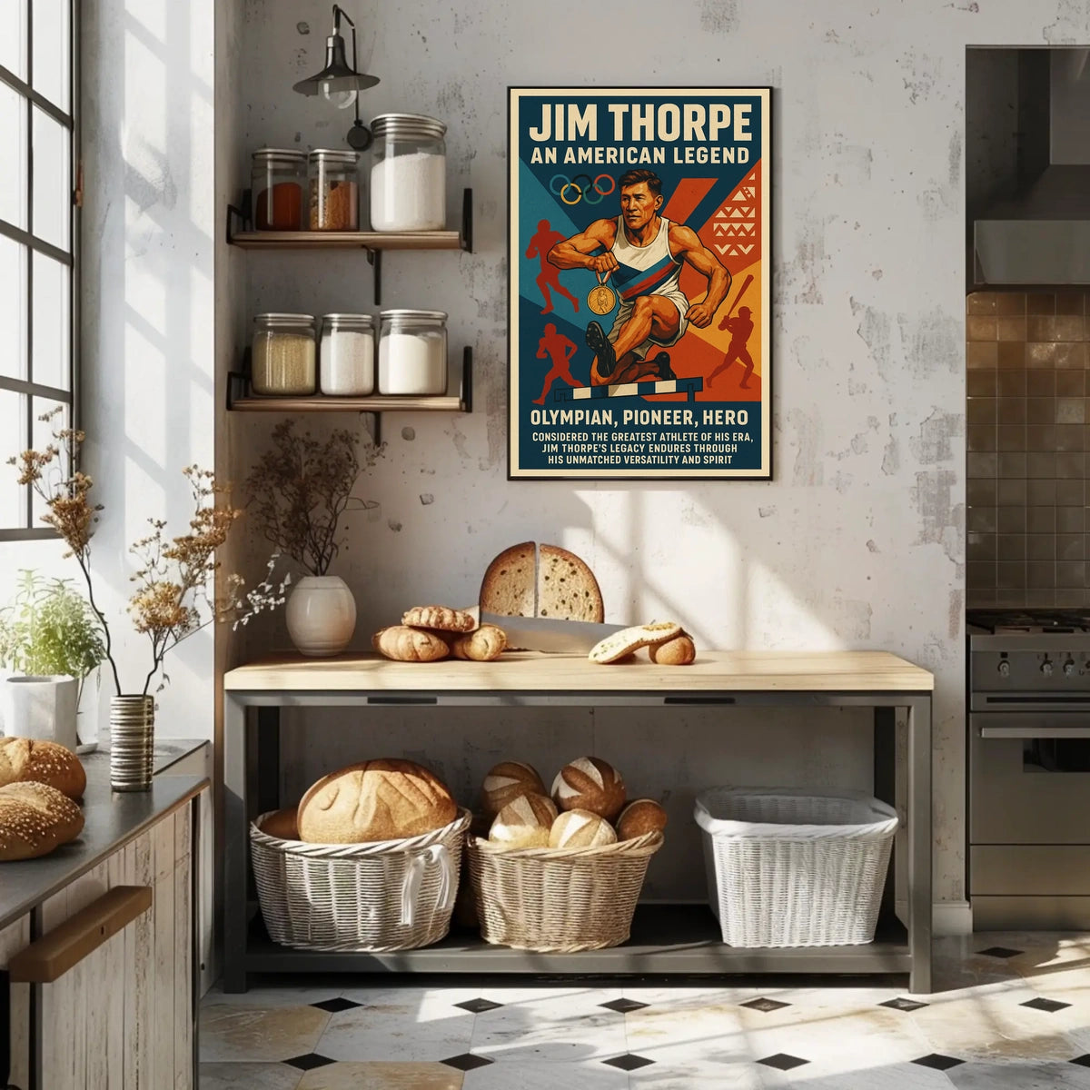 Jim Thorpe Legendary Athlete Poster