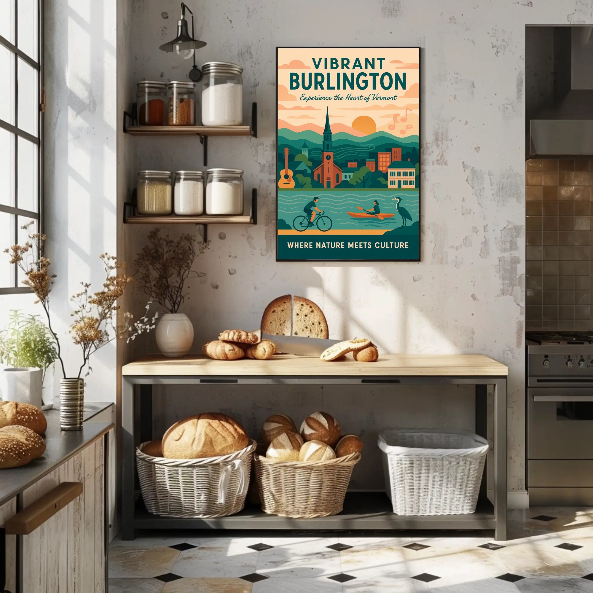 Burlington Poster Vibrant Nature And Culture