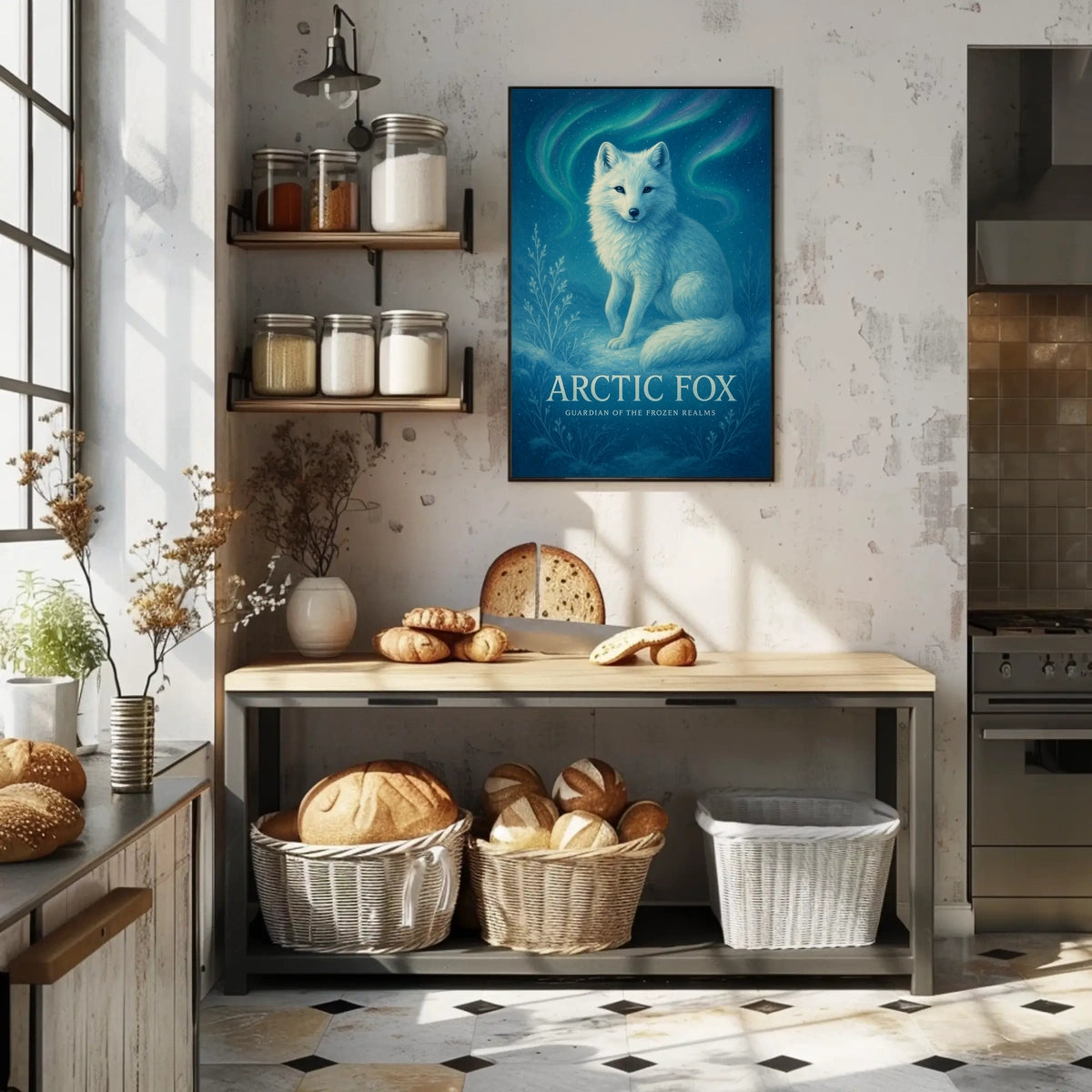 Arctic Fox Guardian of the Frozen Realms Poster