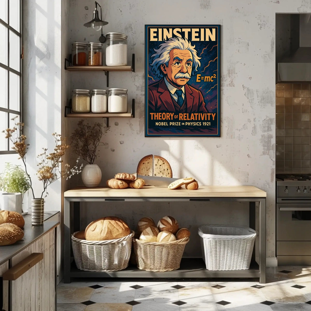 Einstein Relativity Vintage Science Educational Poster