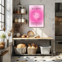 Scorpio Zodiac Mystical Minimalist Art Space or Astronomy Poster PosterGoat