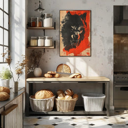 Fierce Wolf Art Poster for Home Decor and Nature Lovers PosterGoat