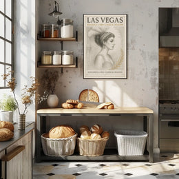 Neoclassical Woman with Las Vegas Poster