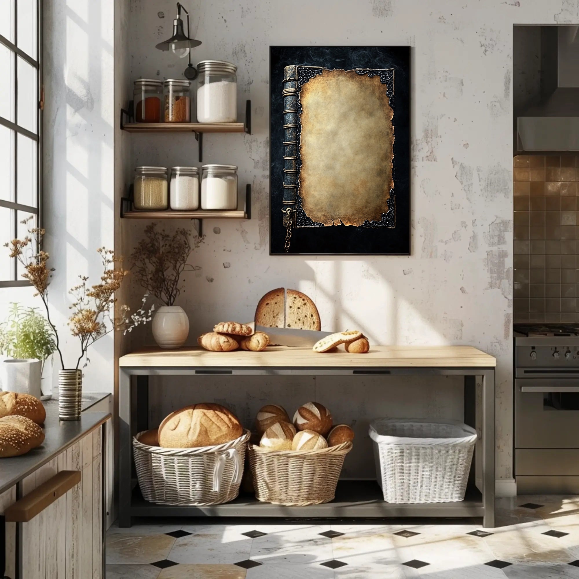 Antique Book Cover Design Poster