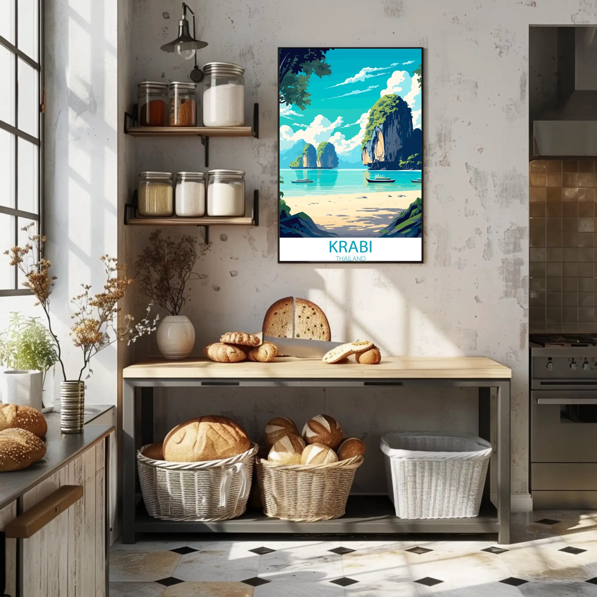 Krabi Tropical Paradise Travel Poster