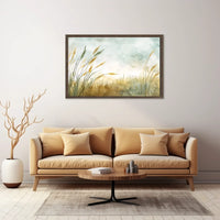 Serene Meadow Abstract Watercolor Landscape Poster