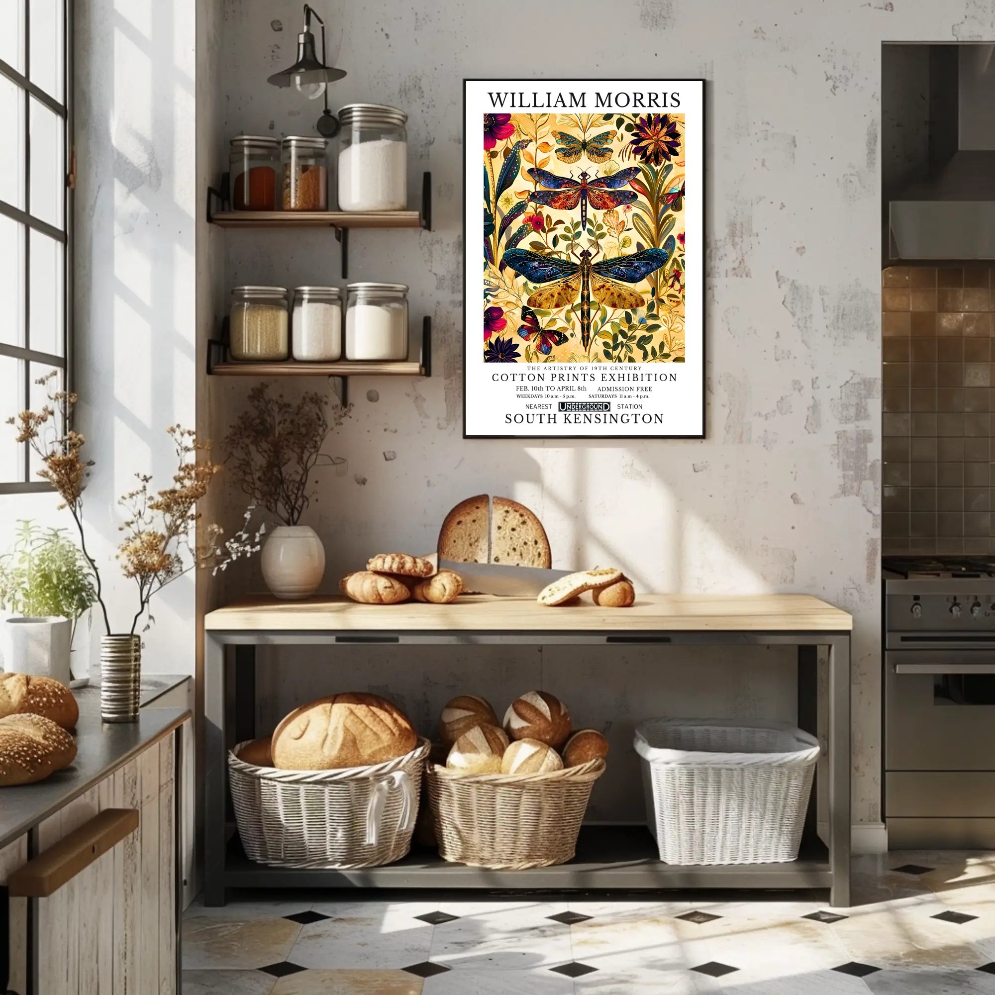William Morris Inspired Exhibition Art Nouveau Poster