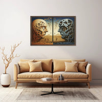 Surrealistic Sculptures in Dreamscape Artistic Poster