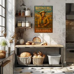 Buffalo Bill Vintage Americana Adventure Cultural Heritage Poster