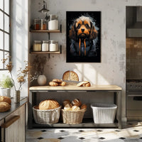 Stylized Dog Portrait: Urban Fashion Art Print