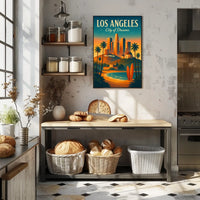 Los Angeles Dreamscape Vintage Travel Poster Art