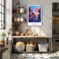 Charleston Street Scene: Vibrant Urban or Cityscape Poster