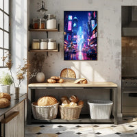 Neon Cityscape Poster