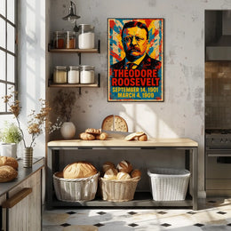 Theodore Roosevelt 26th President of the United States Street Art Mashup Poster