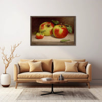 Photorealistic Apples Still Life: Artistic Poster