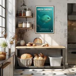 Green Chromis Jewel of the Reef Animal Poster PosterGoat