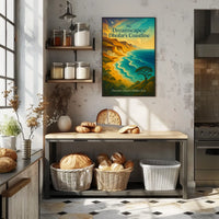 Dhofar Coastal Beauty: Abstract Art Travel Poster