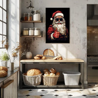 Santa's Classic Charm Art Print with Pop Culture Poster