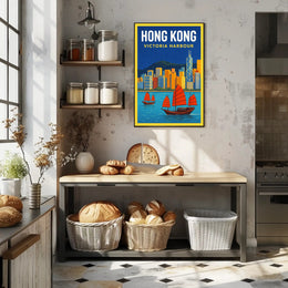 Hong Kong Victoria Harbour Poster PosterGoat