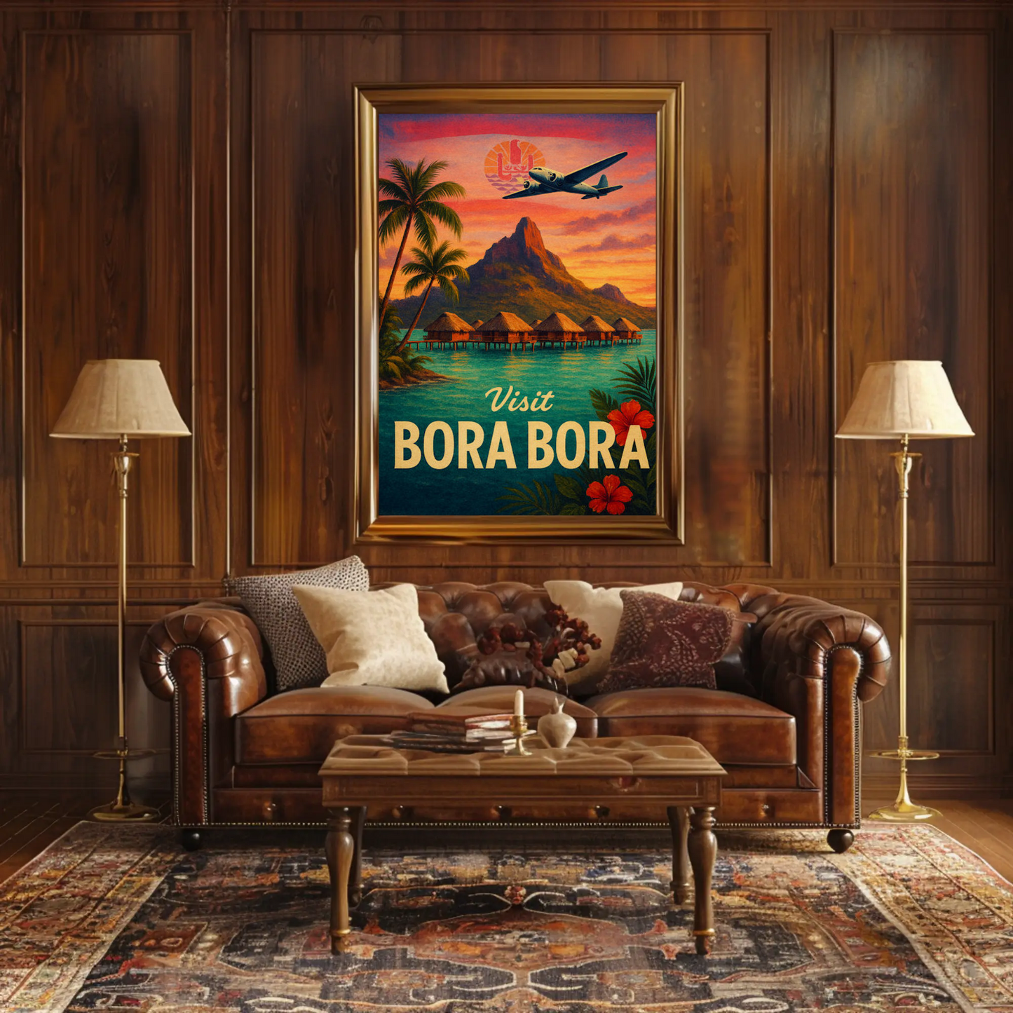 Visit Bora Bora Sunset Island Escape Travel Poster