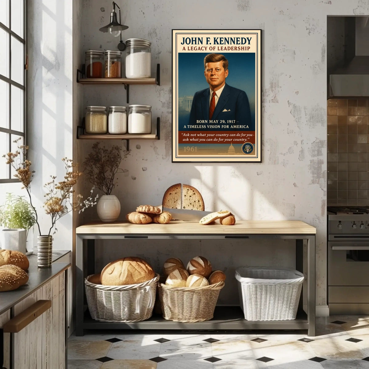 JFK Legacy Vintage Patriotic Poster for Inspiration
