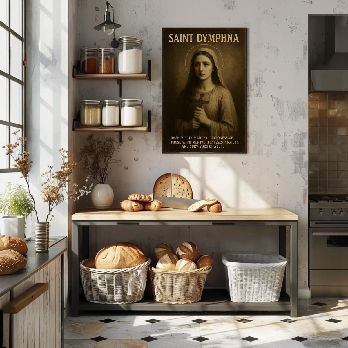 Saint Dymphna Patroness Of Mental Poster