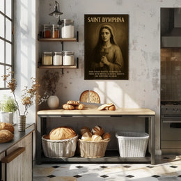 Saint Dymphna Patroness Of Mental Poster