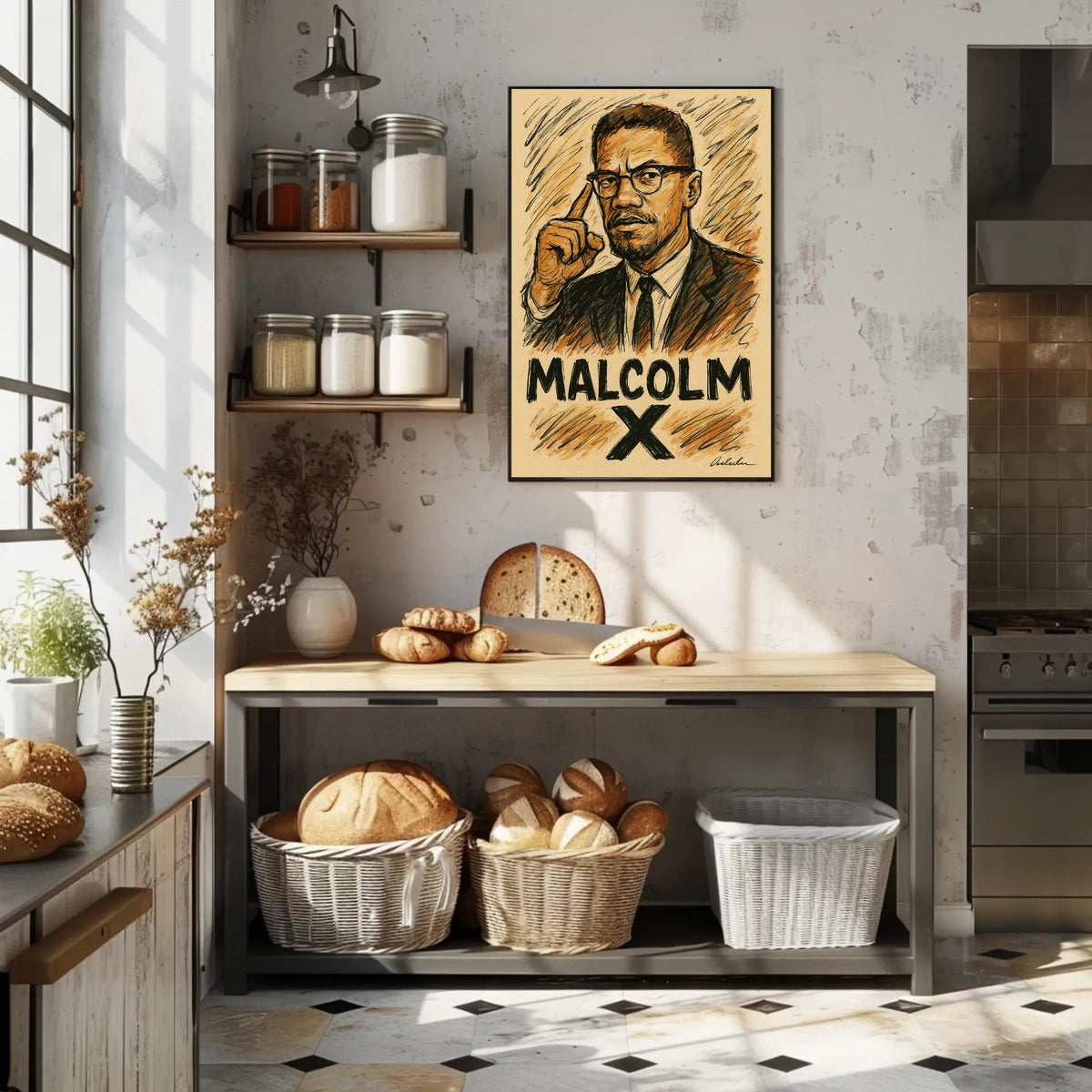 Malcolm X Iconic Leader Poster