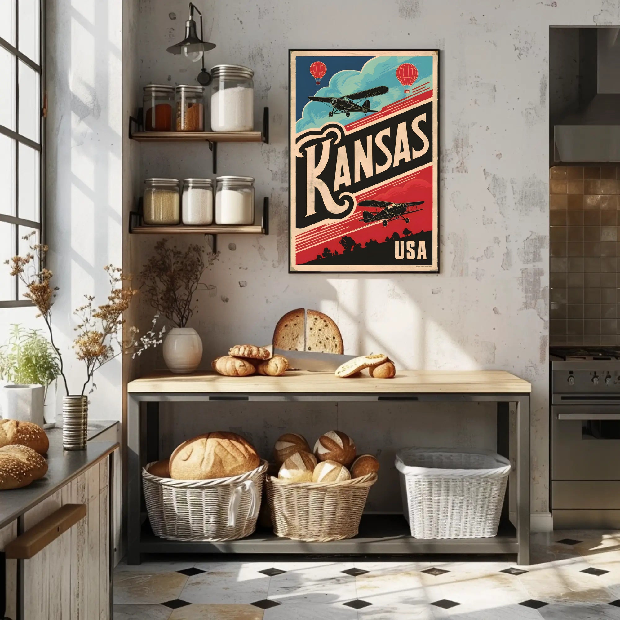 Vintage Kansas Travel Poster