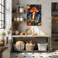 Mushroom Magic: Enchanted Forest Fantasy Art Poster